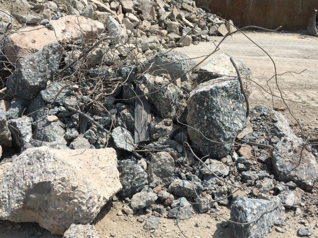 Concrete pre-crushing